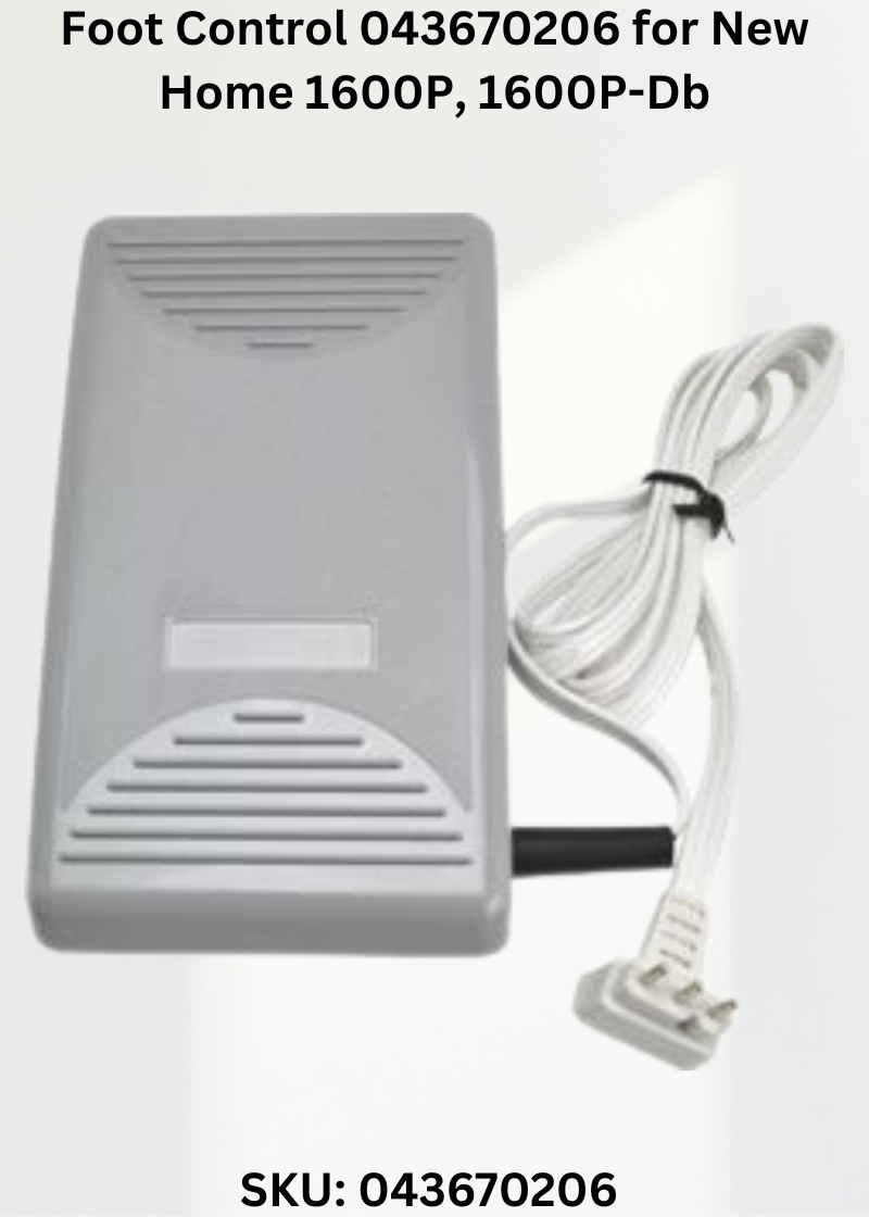 Foot Control 043670206 — Fits New Home 3230, 7100, 1600P, 1600P-DB & more