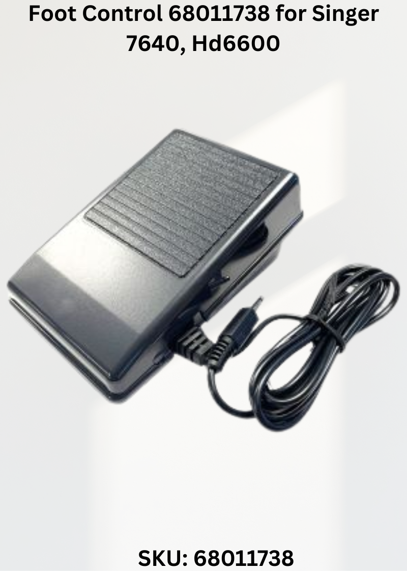 Foot Control 68011738 — Fits Singer 7640, HD6600, HD6605, HD6800C