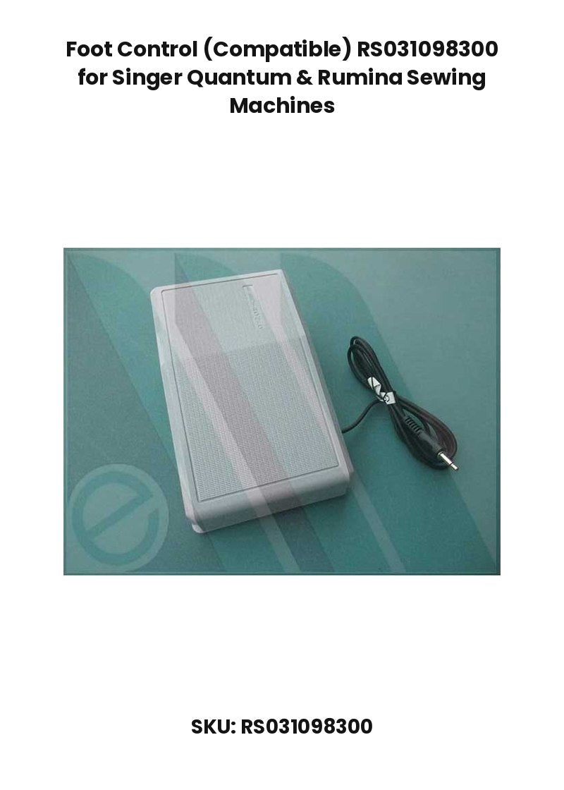 Foot Control (Compatible) RS031098300 for Singer Quantum & Rumina Sewing Machines