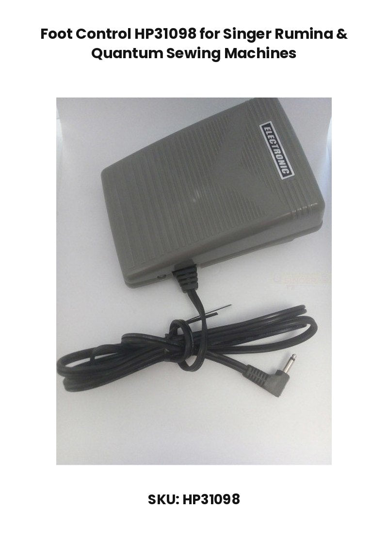 Foot Control HP31098 for Singer Rumina & Quantum Sewing Machines