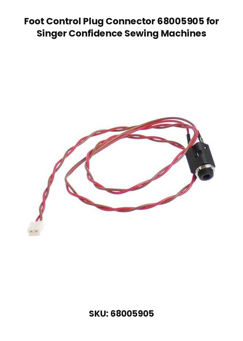 Foot Control Plug Connector 68005905 for Singer Confidence Sewing Machines