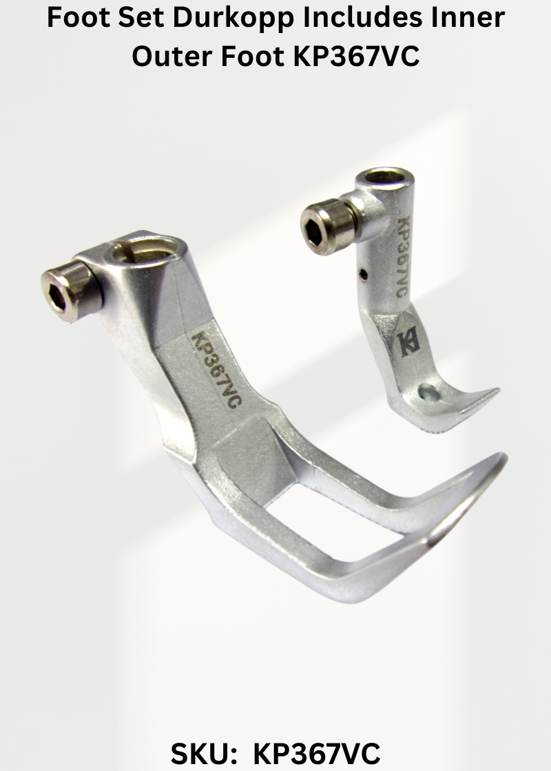 Foot Set Durkopp Includes Inner Outer Foot KP367VC for Industrial Sewing Machines