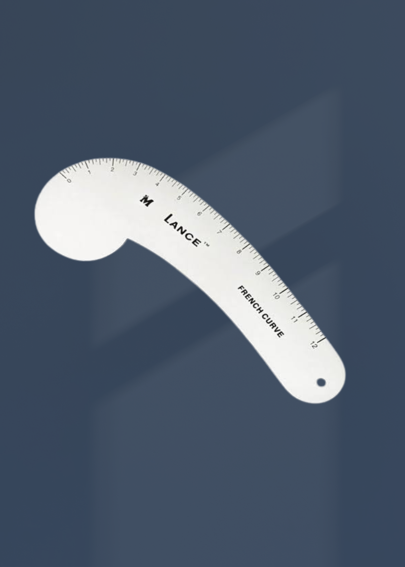 French Curve Metal Tailor Ruler - 12"