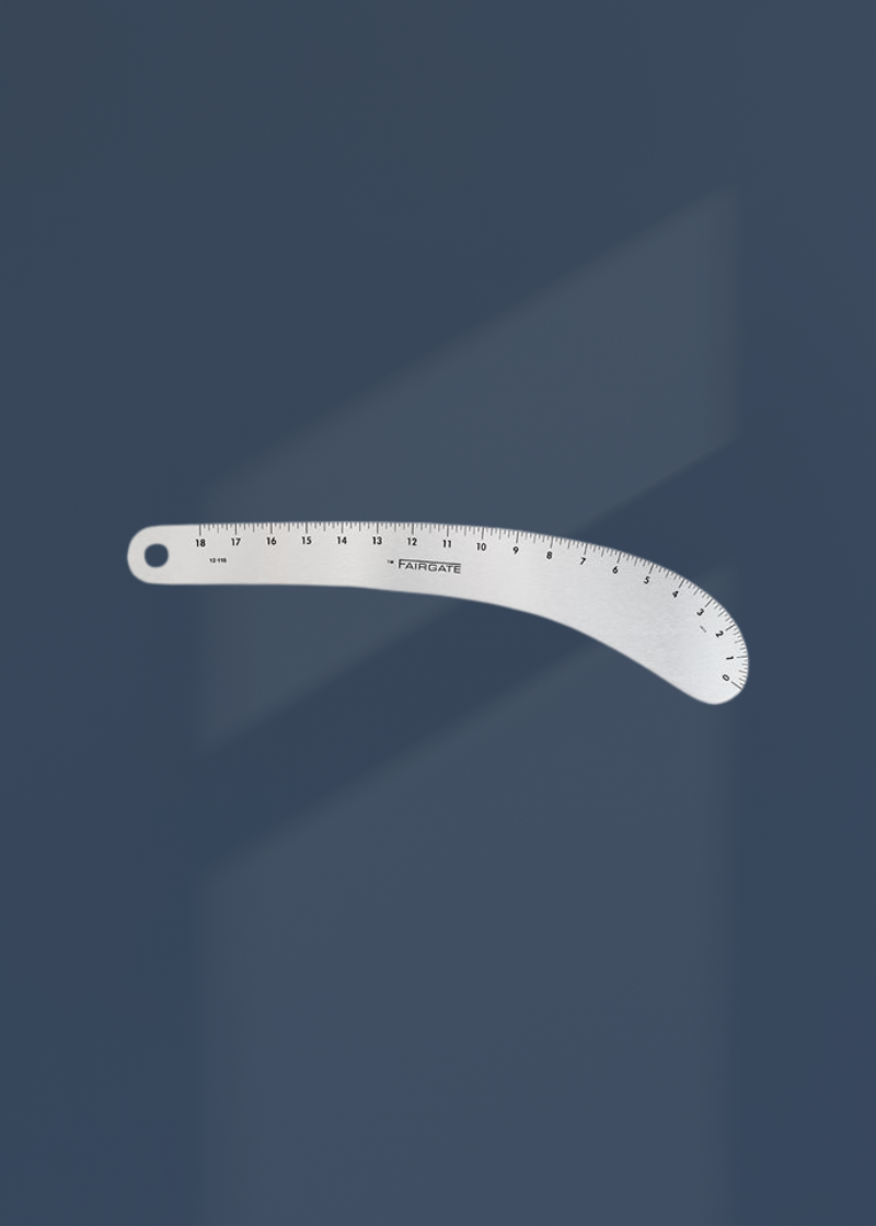 French Curve Metal Tailor Ruler - 18"