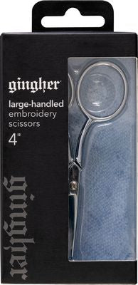 Gingher 4in Large Handle Emb