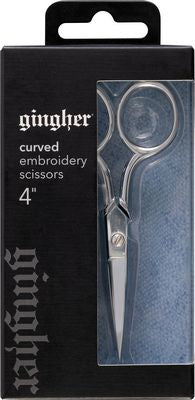 Gingher 4in Curved Blade Embroidery Scissors