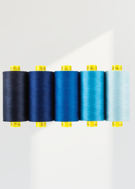Gutermann Mara 100 All-Purpose Thread Shade Pack - Tex 30 - 1,093 yds. - Each - Blue Color - 5/Pack