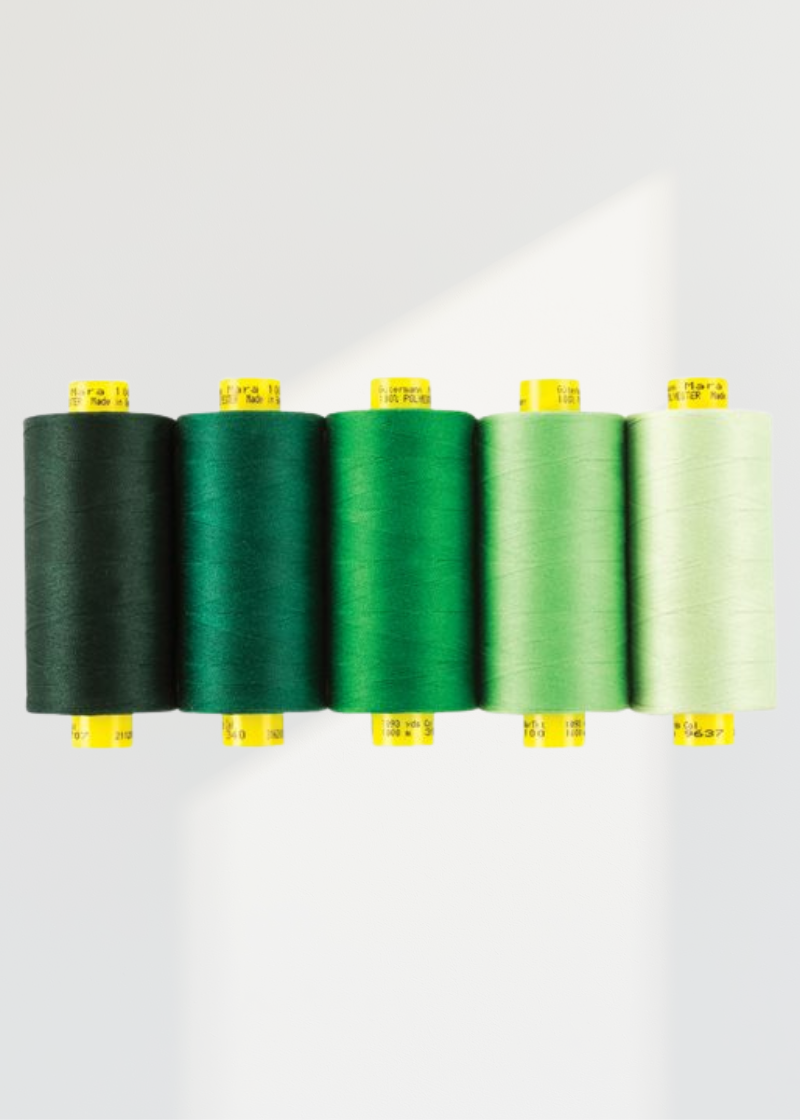 Gutermann Mara 100 All-Purpose Thread Shade Pack - Tex 30 - 1,093 yds. - Each - Green - 5/Pack