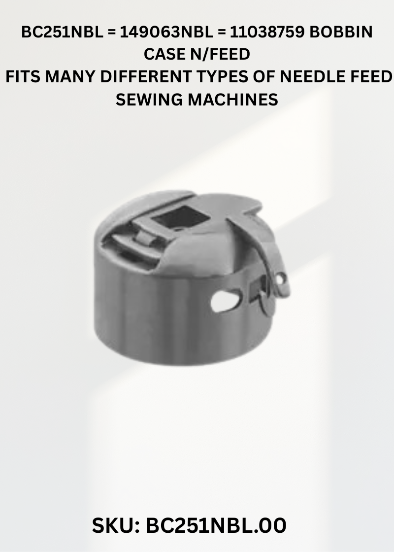 Genuine Bobbin Case N/Feed BC251NBL, (Old 149063NBL, 11038759) for Juki DDL-8700-7 Sewing Machine