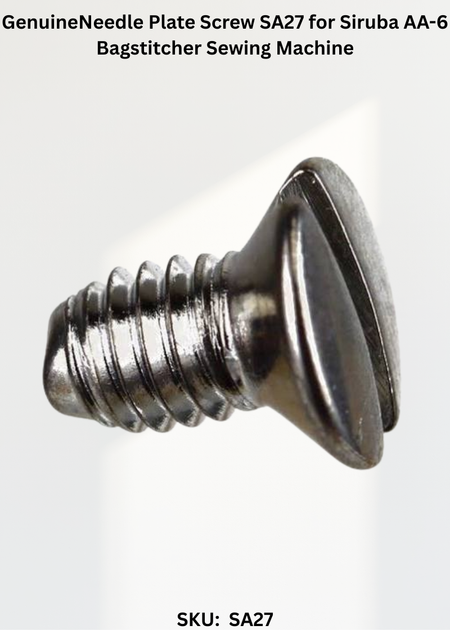 GenuineNeedle Plate Screw SA27 for Siruba AA-6 Bagstitcher Sewing Machine