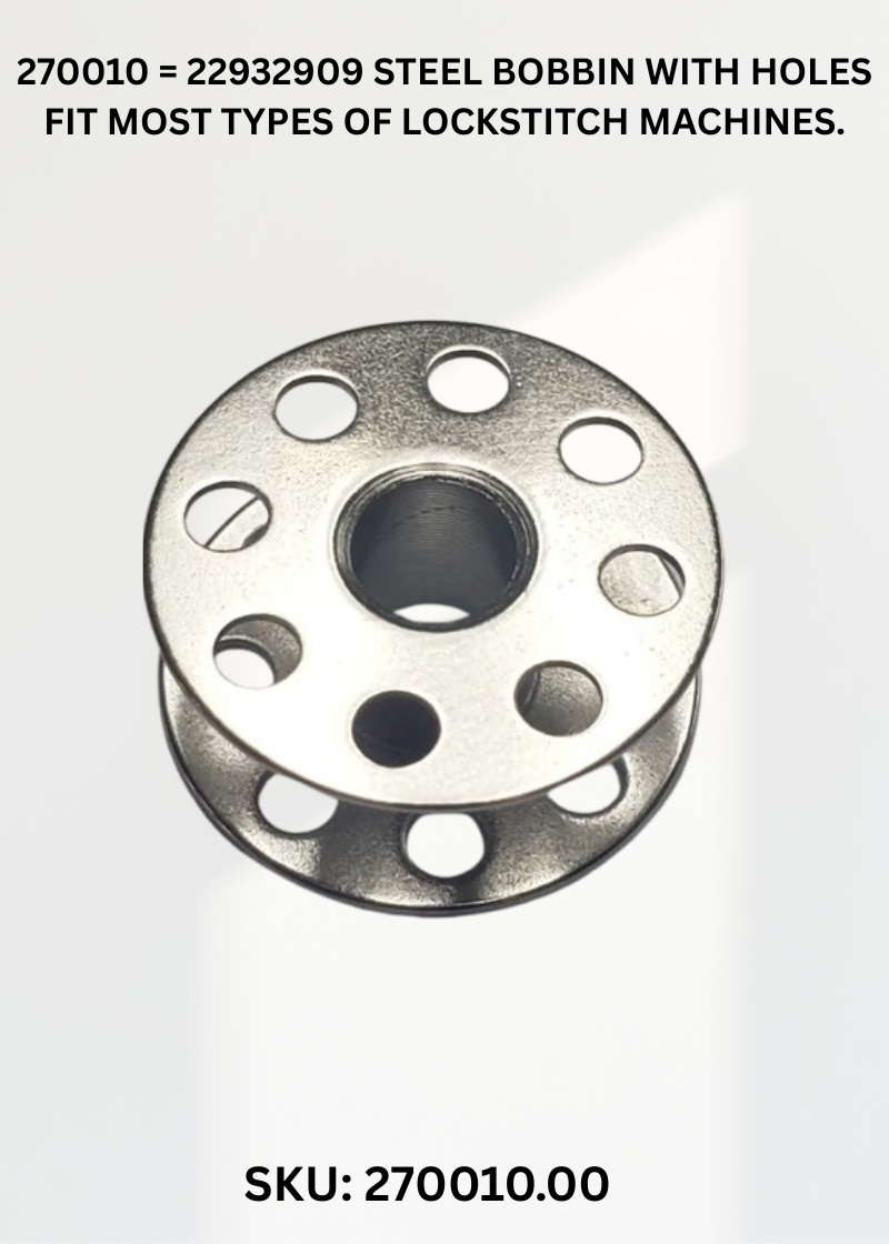 Genuine Steel Bobbin with Holes 270010 for Juki DDL-8700-7 Sewing Machine