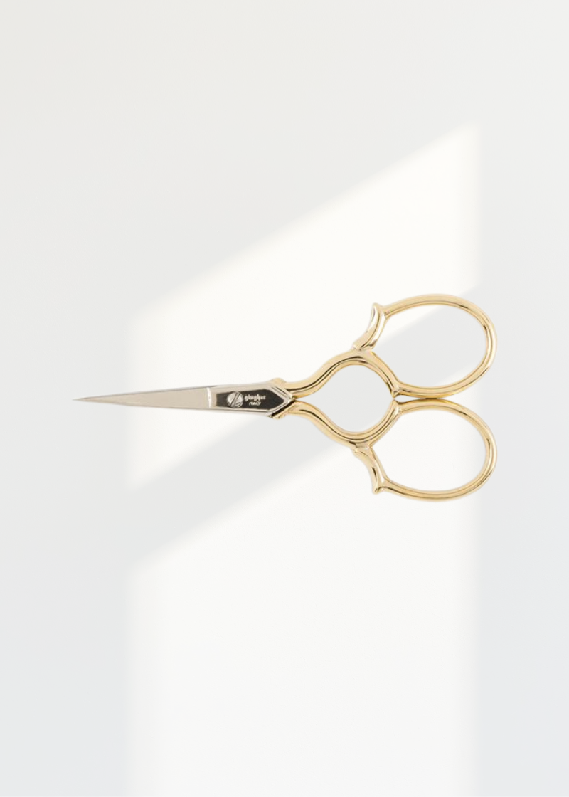 Gingher Gold-Handled Epaulette Embroidery Scissors - 3 1/2"
