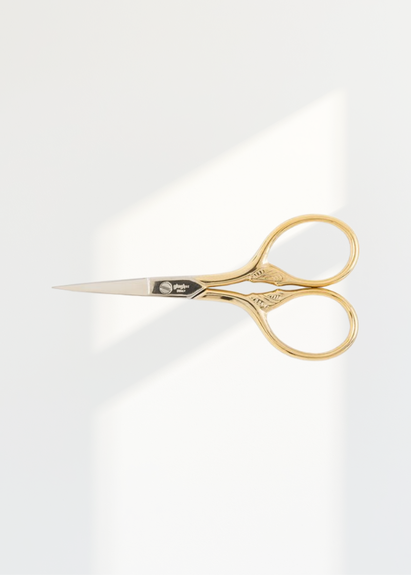 Gingher Gold-Handled Lion's Tail Embroidery Scissors - 3 1/2"