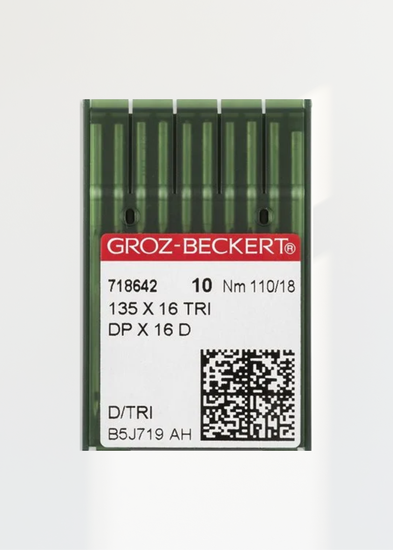 Groz-Beckert Leather Point Straight Stitch Industrial Machine Needle -135x16 TRI, DPx16D - 10/Pack