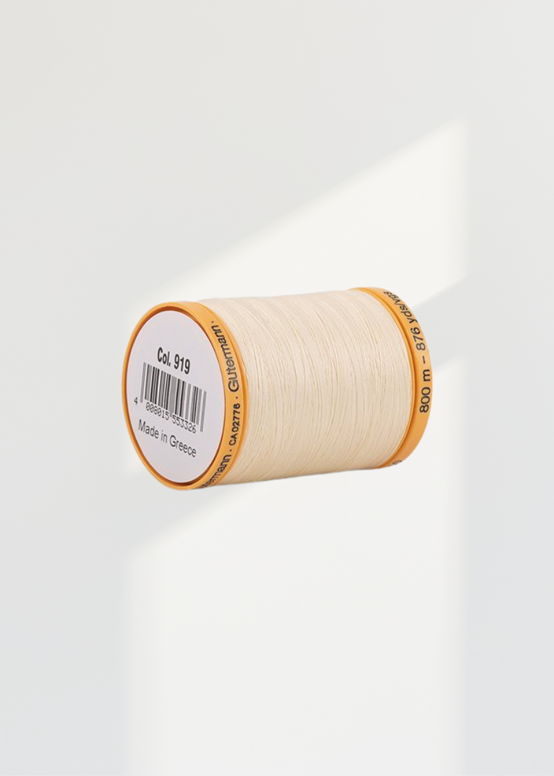 Gutermann 50wt 100% Cotton Thread – Natural All-Purpose Sewing Thread, Tex 20, 876 Yards