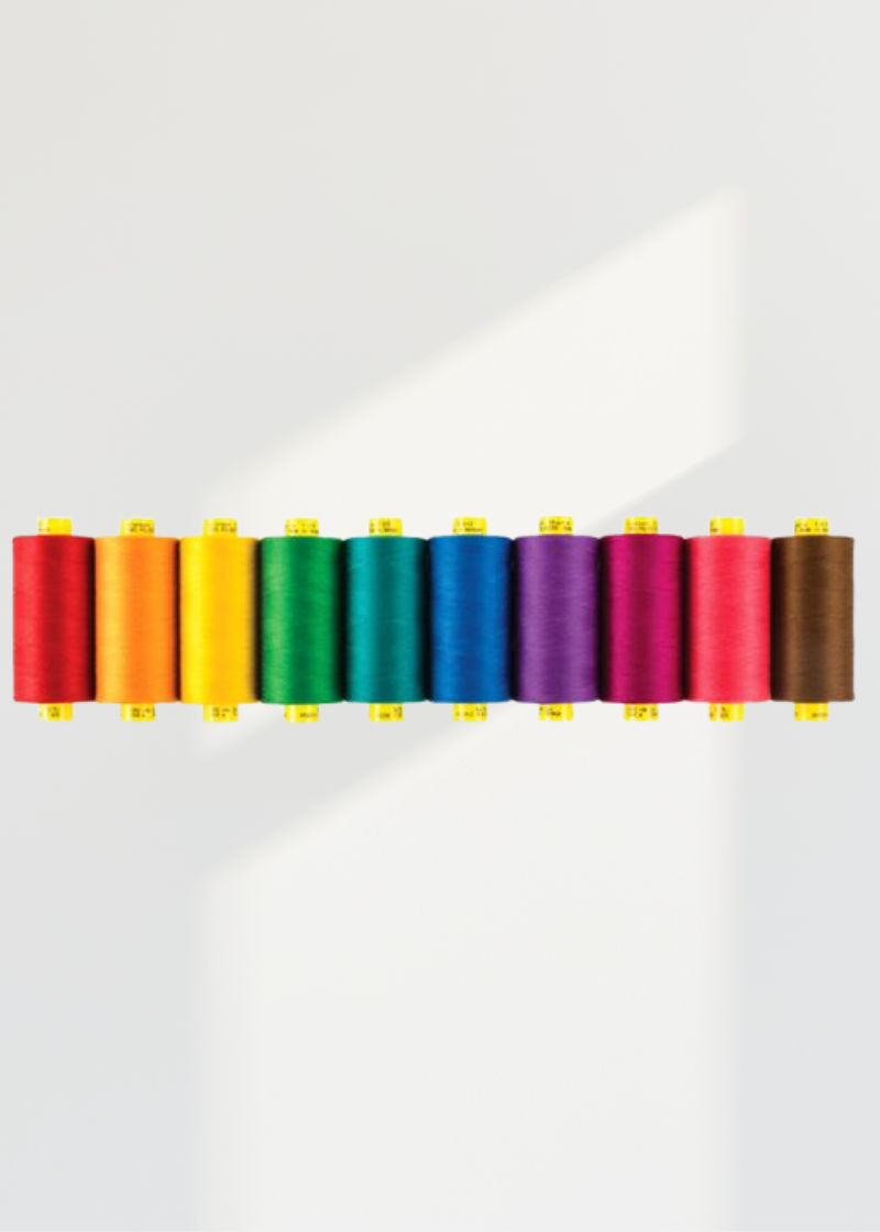Gutermann Mara 100 All-Purpose Thread Set – Vibrant Multi-Color 10/Pack, Tex 30, 1,093 Yards