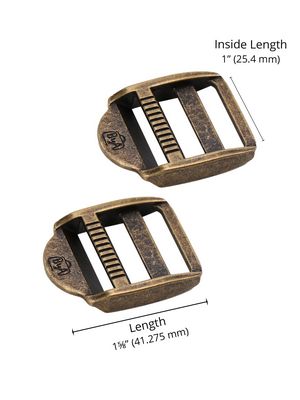 Patterns by Annie 1in Strap Adjuster - Antique Brass - Set of Two