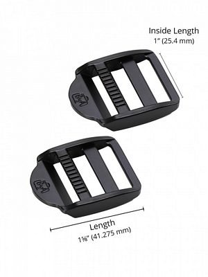 Patterns by Annie 1in Strap Adjuster - Black Metal - Set of Two