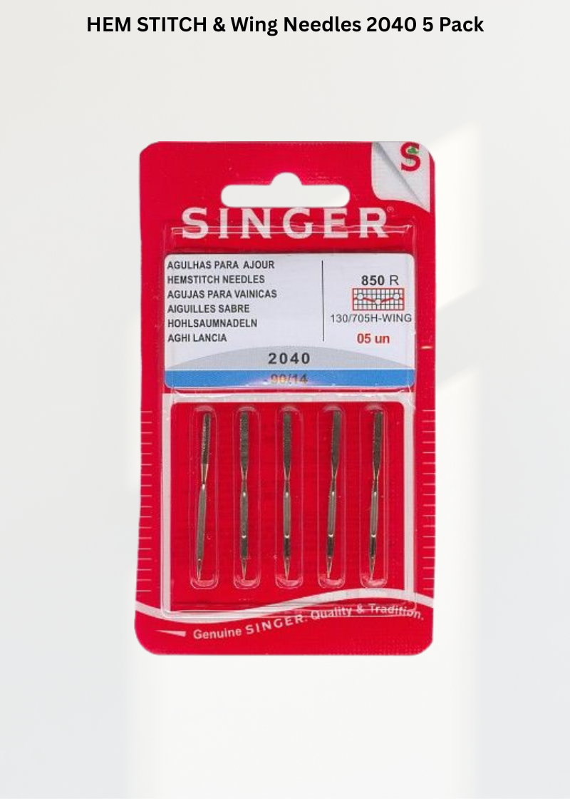 HEM STITCH & Wing Needles 2040 5 Pack