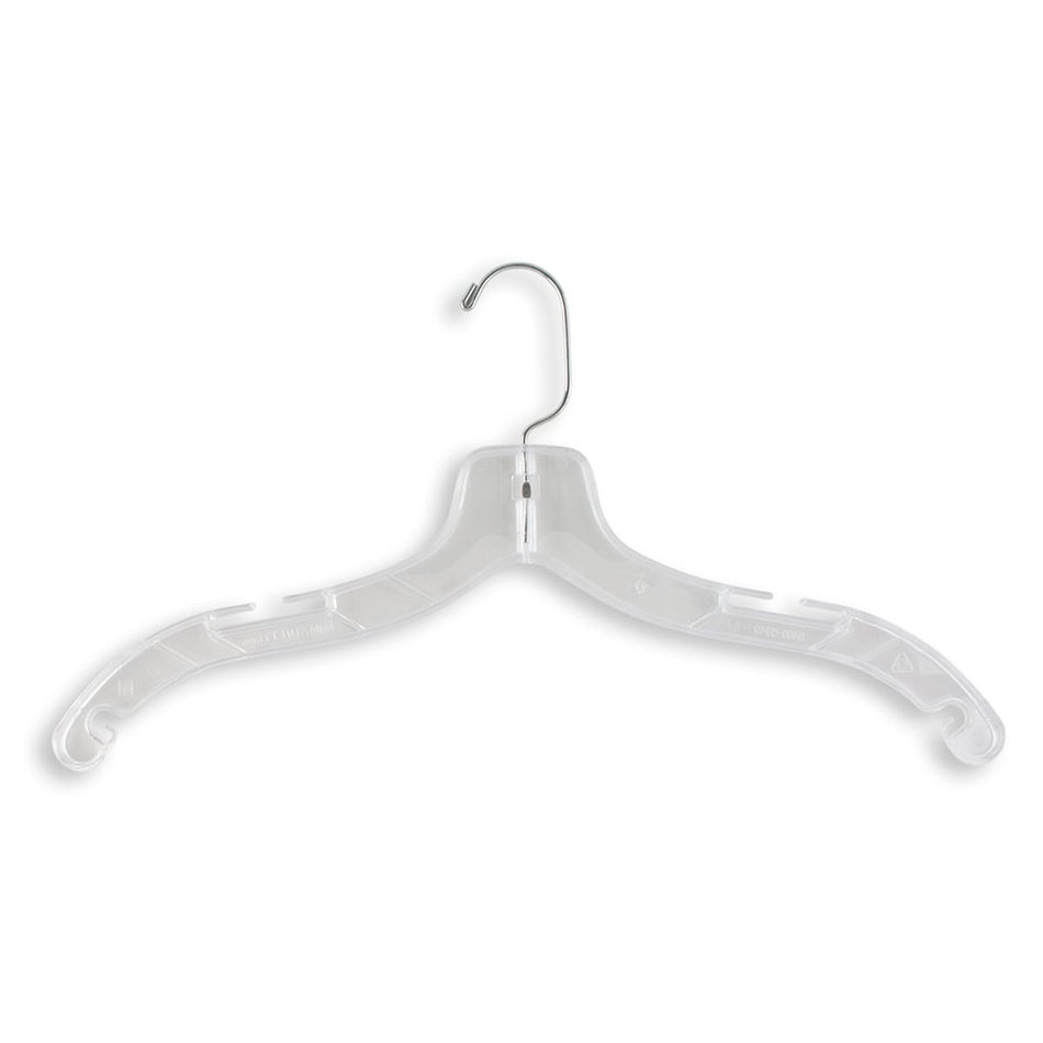 Plastic Dress Hangers - 17" Length/ 4 15/16" Neck - 100/Box - White