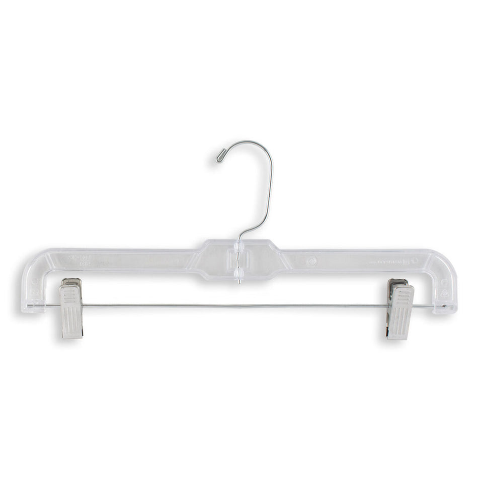 Plastic Skirt Hangers - 14" Length/ 4 5/8" Neck - 100/Box - Clear