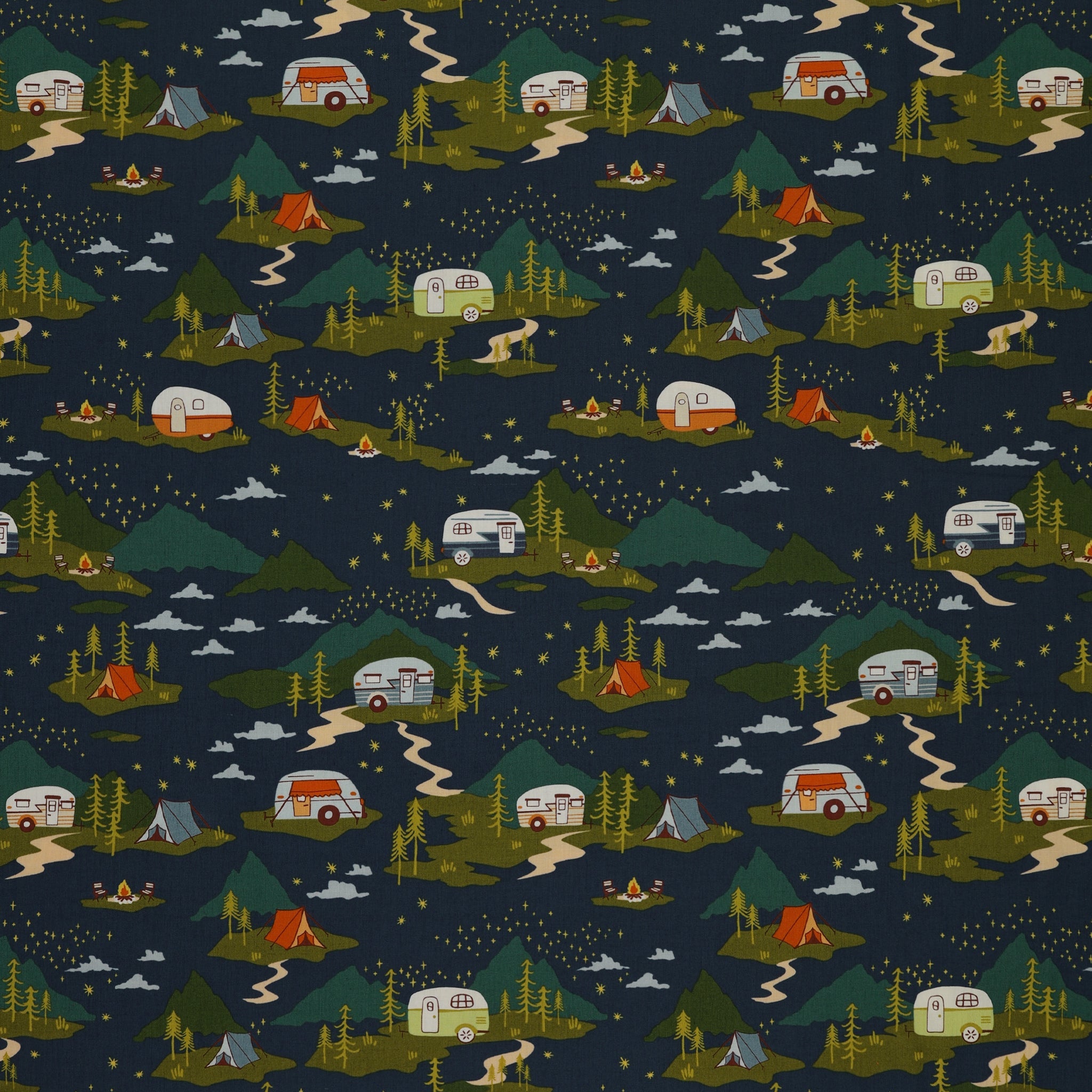 Happy Camper Fabric Collection - Campfire Stories