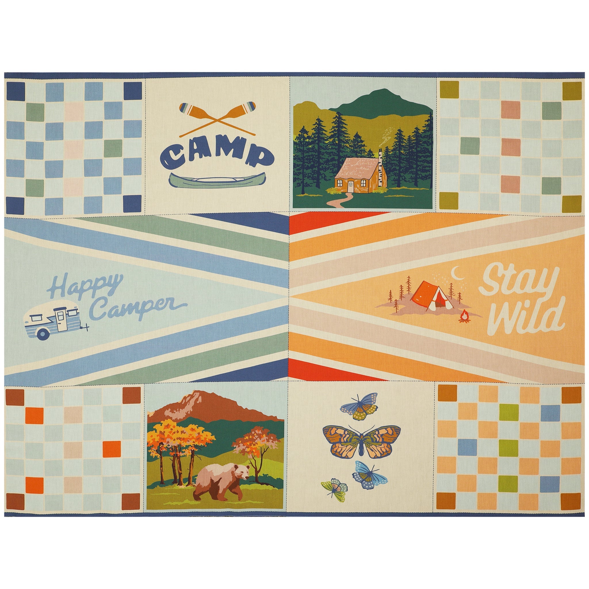 Happy Camper Fabric Collection - Stay Wild Panel