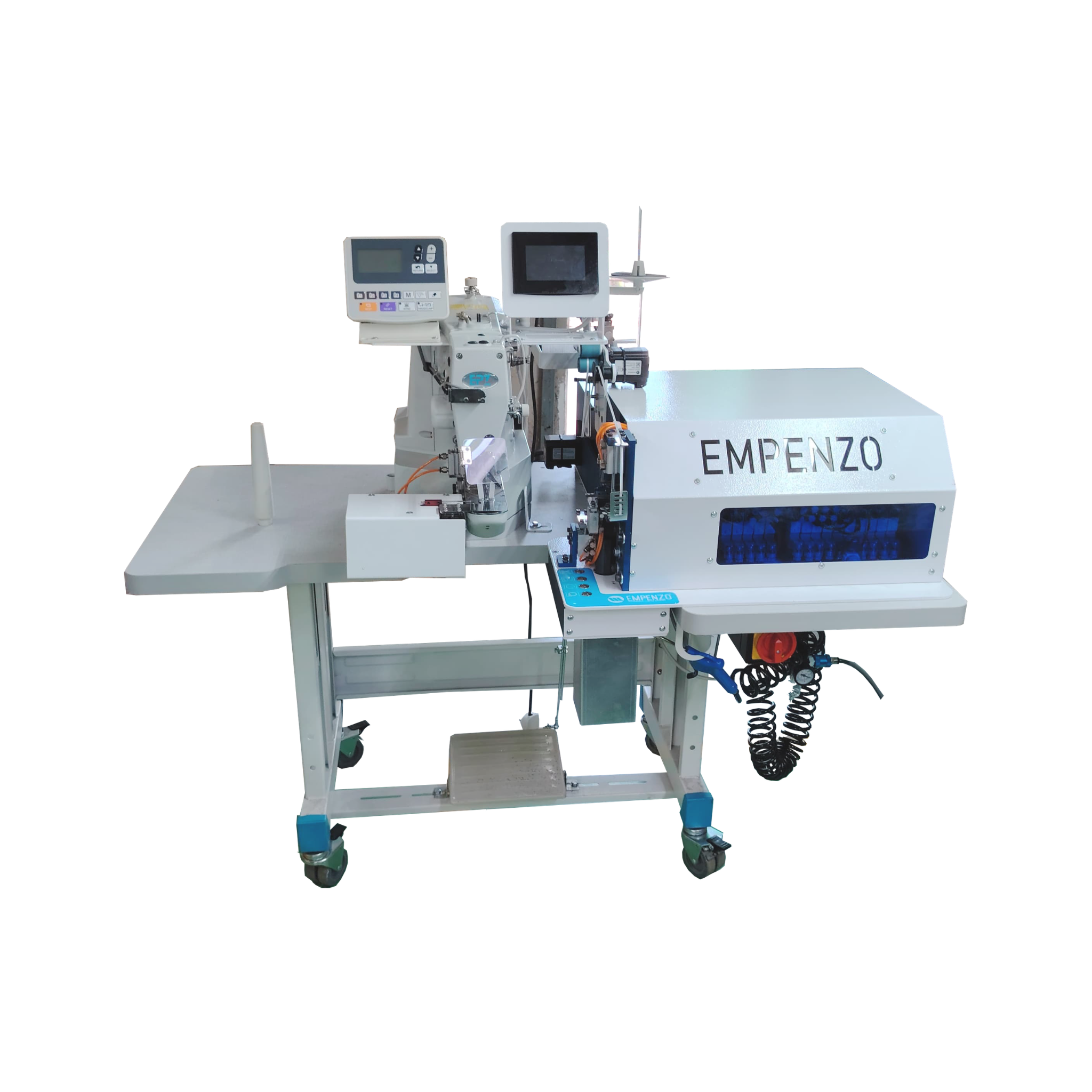 Automatic Loop Hanger Attacher Ultrasonic Ribbon Bartack Machine 1250pcs/h
