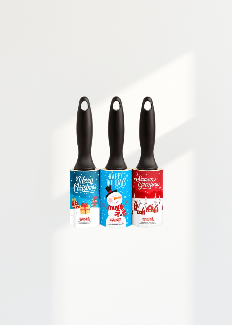 "Happy Holidays" Holiday Lint Removers - 12/Box