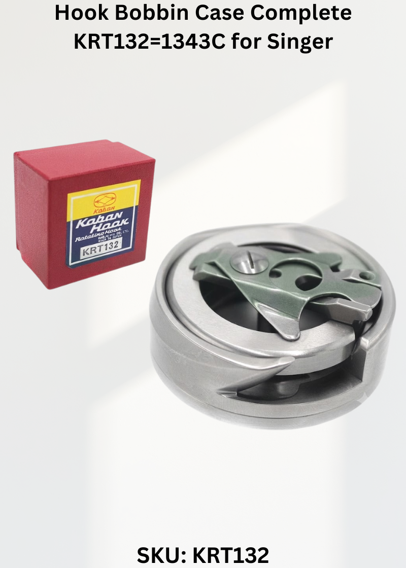 Hook Bobbin Case Complete KRT132=1343C for Singer 132B, 132K, 133K and Seiko Sk-6 Sewing Machines