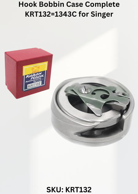 Hook Bobbin Case Complete KRT132=1343C for Singer 132B, 132K, 133K and Seiko Sk-6 Sewing Machines