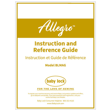 Babylock BLMAG Allegro Instruction Manual
