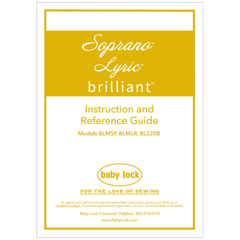Babylock BL220B Brilliant Instruction Manual