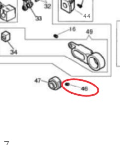 Set Screw for KM 921 AGM Special Waistband Machine