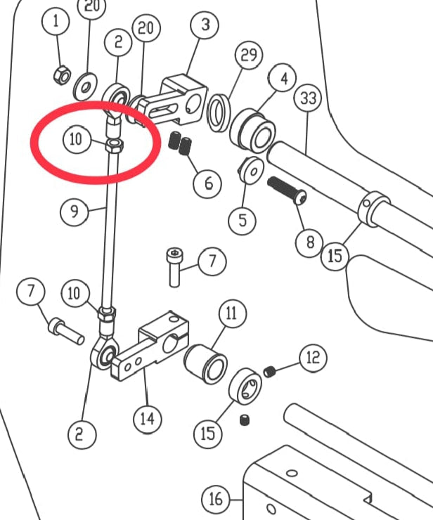 Supporting Nut for KM 921 AGM Special Waistband Machine 50827