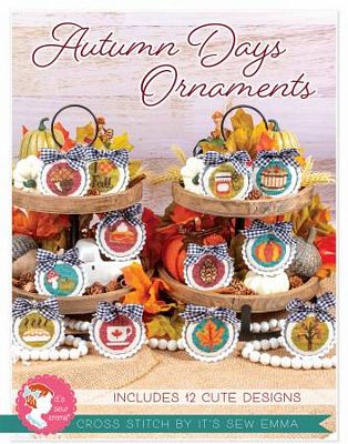 It's Sew Emma Autumn Day Ornaments Cross Sttich Pattern