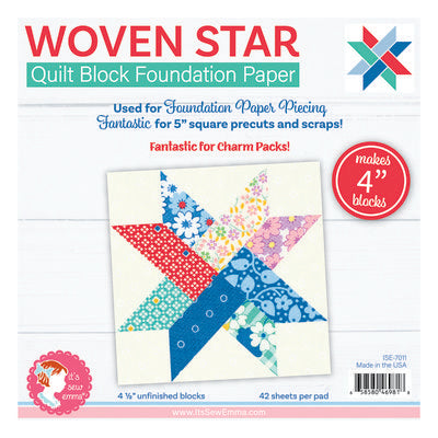 It's Sew Emma 4 in Woven Star Quilt Block Foundation Paper