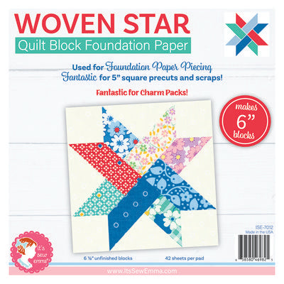 It's Sew Emma 6 in Woven Star Quilt Block Foundation Paper