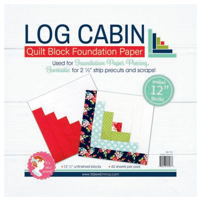 It's Sew Emma 12 in Log Cabin Quilt Block Foundation Paper