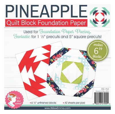 It's Sew Emma 6 in Pineapple Quilt Block Foundation Paper Pad