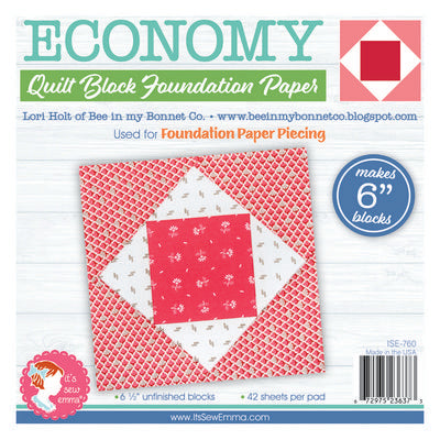 It's Sew Emma Economy Quilt Block 6 in Foundation Paper Pad