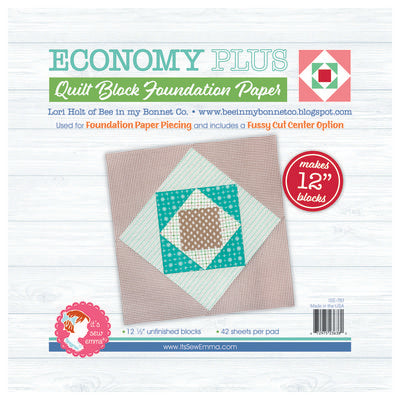 It's Sew Emma Economy Plus Quilt Block 12in Foundation Paper Pad