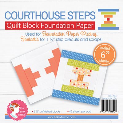 It's Sew Emma Courthouse Steps 6 in Quilt Block Foundation Paper