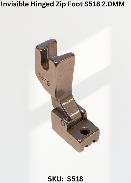 Invisible Hinged Zip Foot S5182.0MM for Juki Sewing Machines