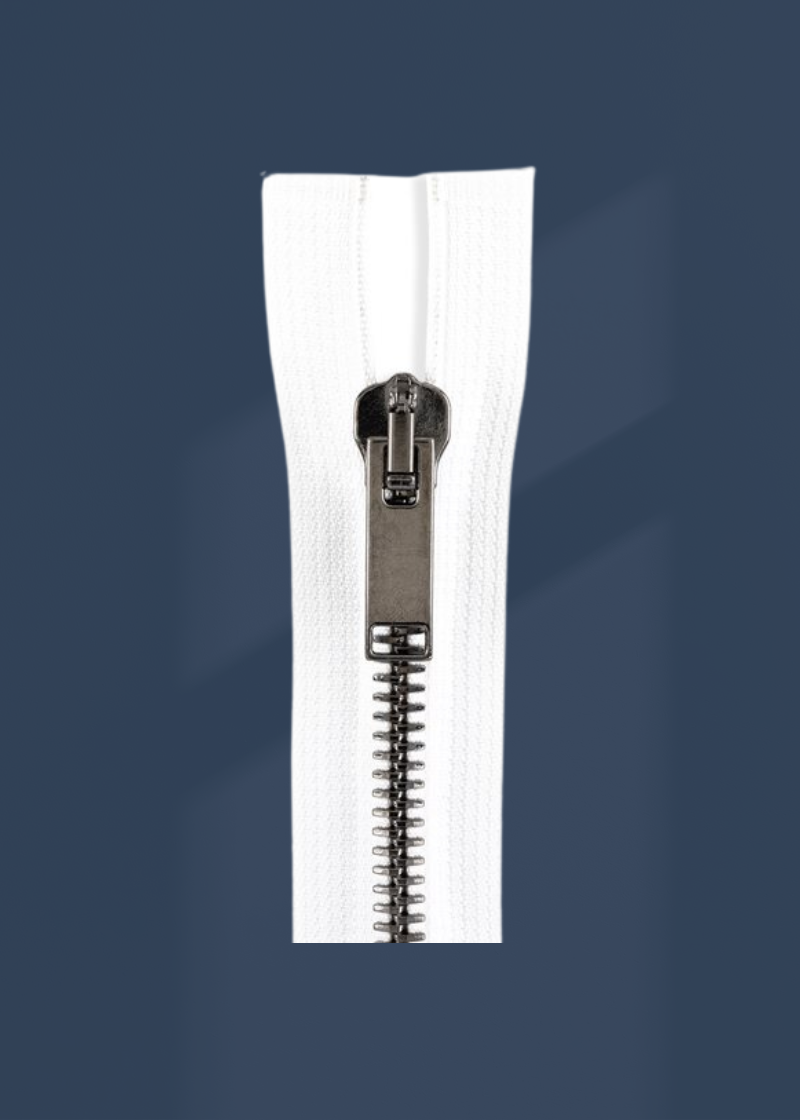 Italian Made High-Quality Finish #8 Gunmetal Jacket Zipper