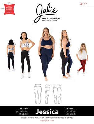 Jalie Patterns Jessica Leggings with Side Pocket