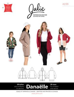 Jalie Patterns Danaelle Zip-Front Hoodie Pattern