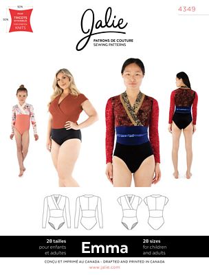 Jalie Patterns Emma - Surplice Neck Leotard Pattern