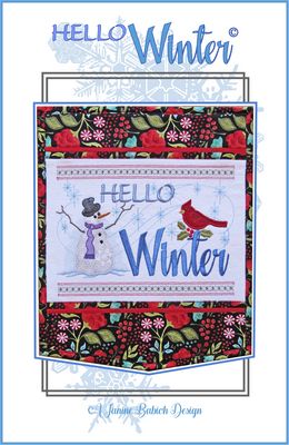 Janine Babich Designs Hello Winter Wall Hanging Machine Embroidery Des
