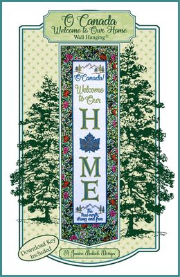 Janine Babich Designs O Canada Welcome to Our Home Wall Hanging